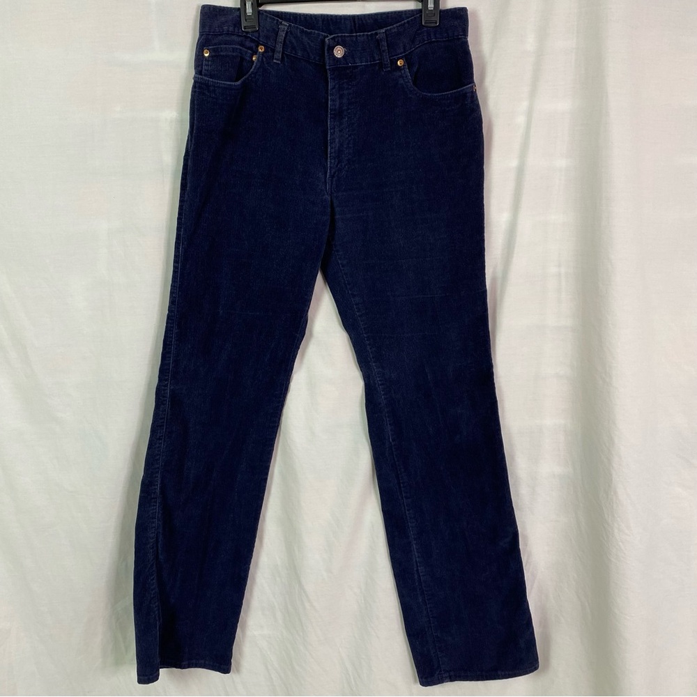 Larry Nathan Vintage Navy Blue Corduroy Pants 34 x 35